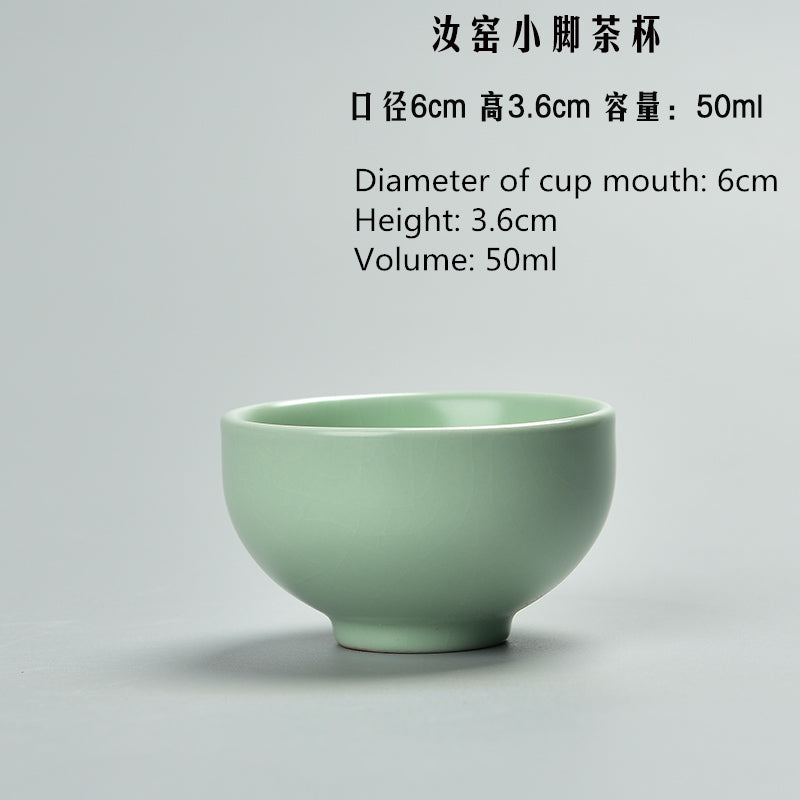 tea cup ruyao craft ceramic porcelain cup of tea chinese kung fu tea set cups