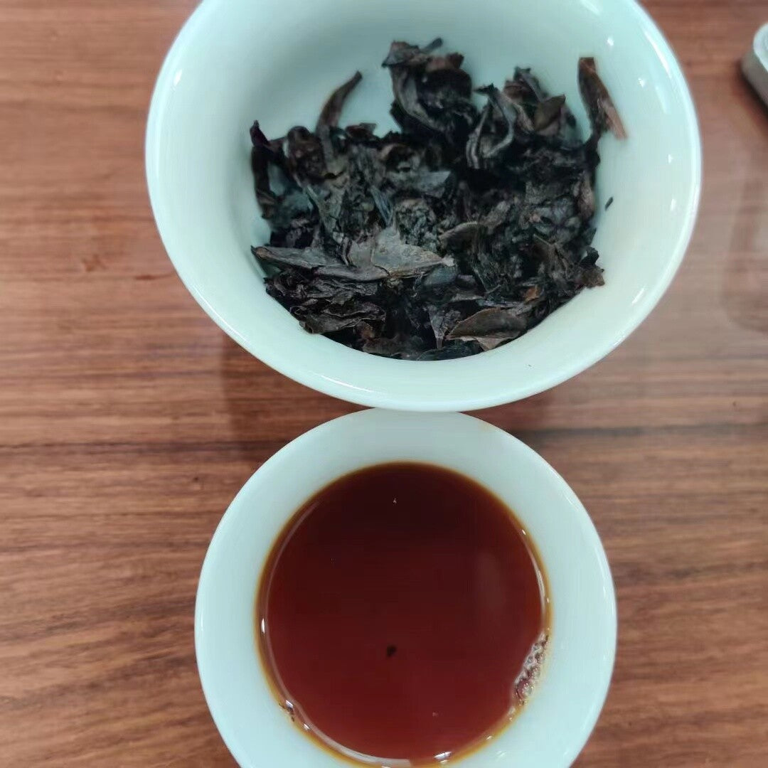 357g Premium Puer Tea Yunnan Cooked Puerh Old Tea 1930 Aged Pu-erh Ripe Tea Cake