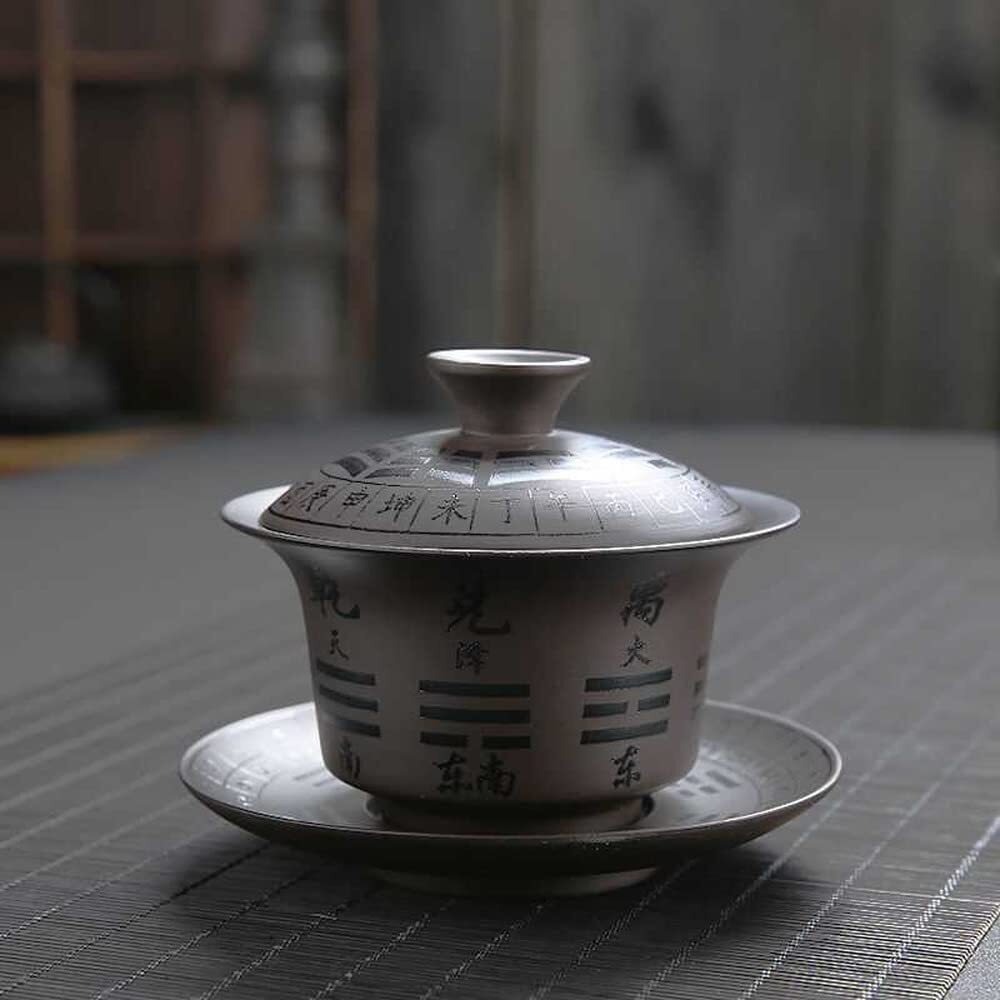 130ml Purple Clay Gaiwan Tea Set Tea Bowl Kung Fu Tea Tea Cup Tureen Decor