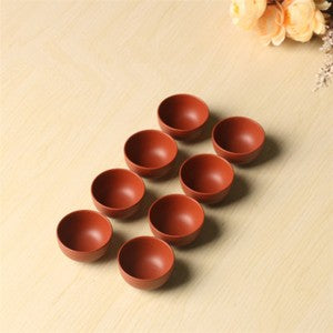 8 Tea Cups 20ml Chinese Kungfu Tea Cup Real Yixing Zisha Cup Of Tea Purple Clay