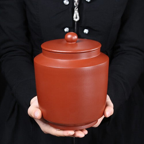 Real Yixing Zisha Tea Candy Solid Color Sealed Lid Tea Canister For Loose Tea