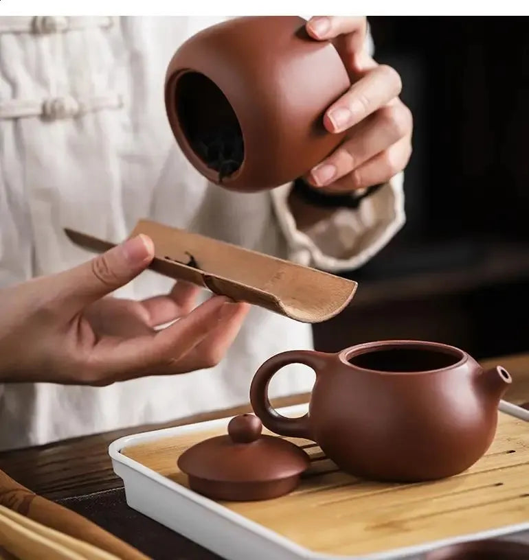 Chinese Tea Set Purple Clay Teapot Gaiwan Portable Outdoor Travel Tea Pot Set Tea Sea The Tea Ceremony Kung Fu Tea Set 240726