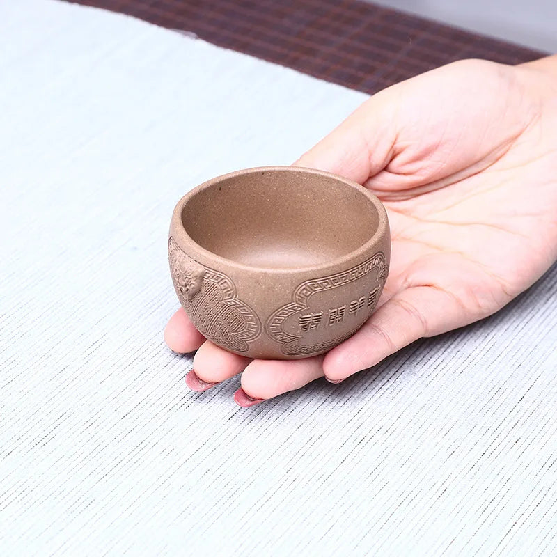 100ml Yixing Zisha Cup Handmade Master Cup Chinese Water Chestnut Cup Teacup Tea Cup Kung Fu Tea Cup Purple Clay Teapot Teaware