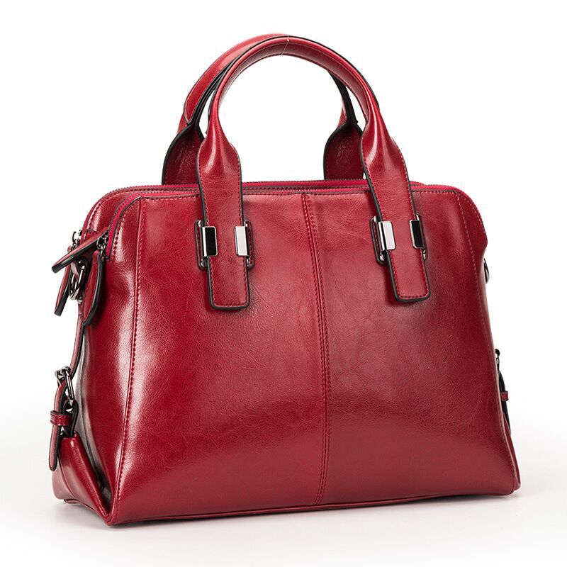 Genuine Leather Large Top Handle Bag for Women, New Fashionable Minimalist Cowhide Crossbody Purse, Stylish Everyday Handbag for Ladies