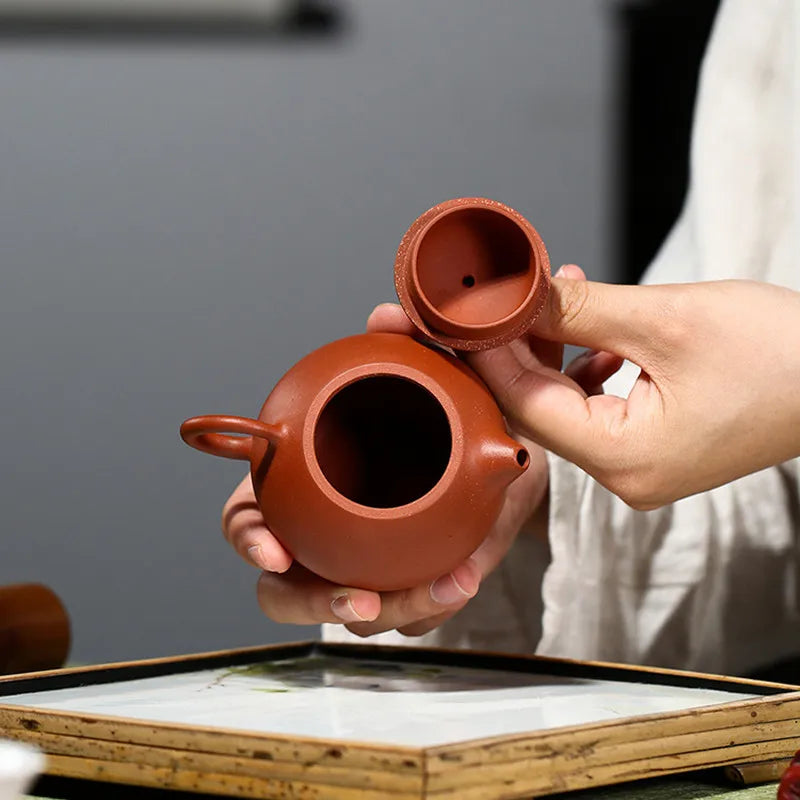 110ml Yixing Purple Clay Teapot Ball Hole Filter Tea Infuser Handmade Beauty Tea Pot Customized Teaware Gifts Tea Accessories