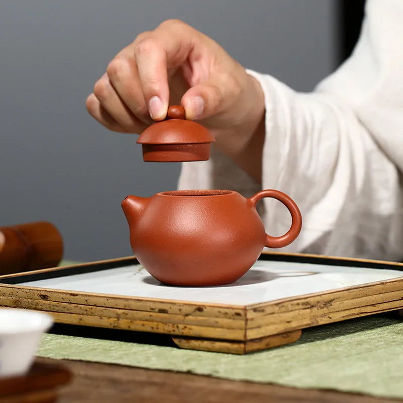 110ml Yixing Purple Clay Teapot Ball Hole Filter Tea Infuser Handmade Beauty Tea Pot Customized Teaware Gifts Tea Accessories