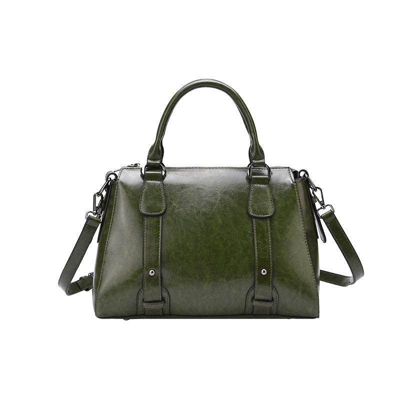 New Spring Summer Korean Style Genuine Leather Bag, Fashionable Crossbody Shoulder Purse, Trendy Handbag for Women