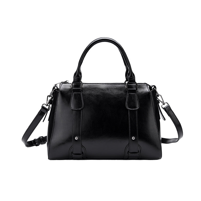 New Spring Summer Korean Style Genuine Leather Bag, Fashionable Crossbody Shoulder Purse, Trendy Handbag for Women