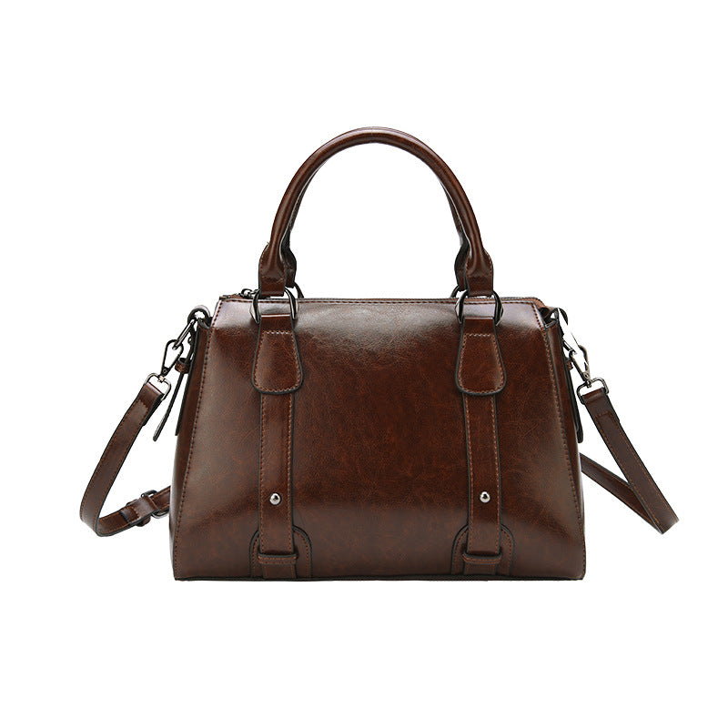New Spring Summer Korean Style Genuine Leather Bag, Fashionable Crossbody Shoulder Purse, Trendy Handbag for Women