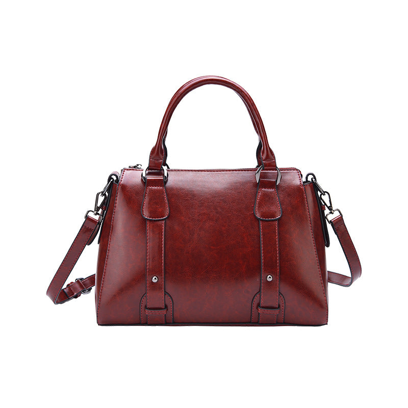 New Spring Summer Korean Style Genuine Leather Bag, Fashionable Crossbody Shoulder Purse, Trendy Handbag for Women