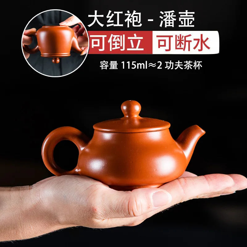 115ml Chinese Yixing Handmade Tea Pot Purple Clay Teapot Beauty Kettle Home Dahongpao Customized Teaware Tea Ceremony Tea Set