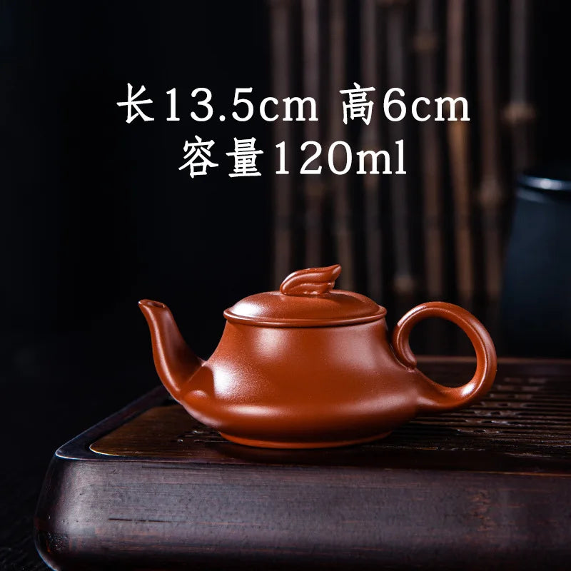 120CC Chinese Ore Beauty Kettle Yixing Clay Teapot Puer Tea Set Spherical Tea Pot Kung Fu Zisha Teaware