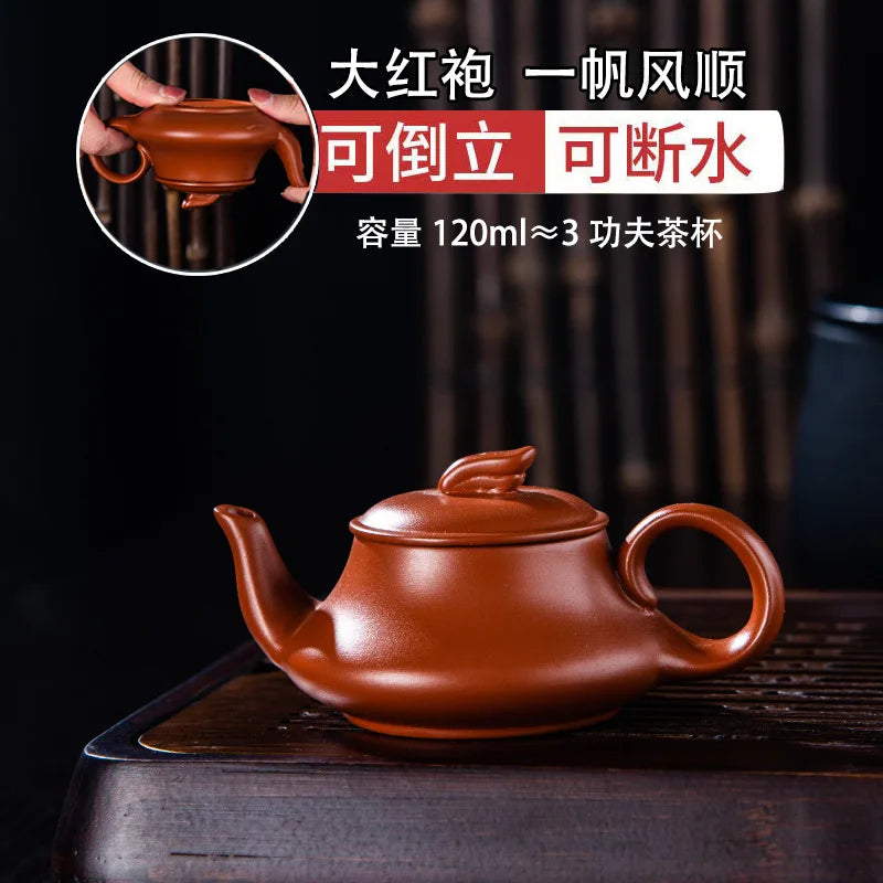 120CC Chinese Ore Beauty Kettle Yixing Clay Teapot Puer Tea Set Spherical Tea Pot Kung Fu Zisha Teaware
