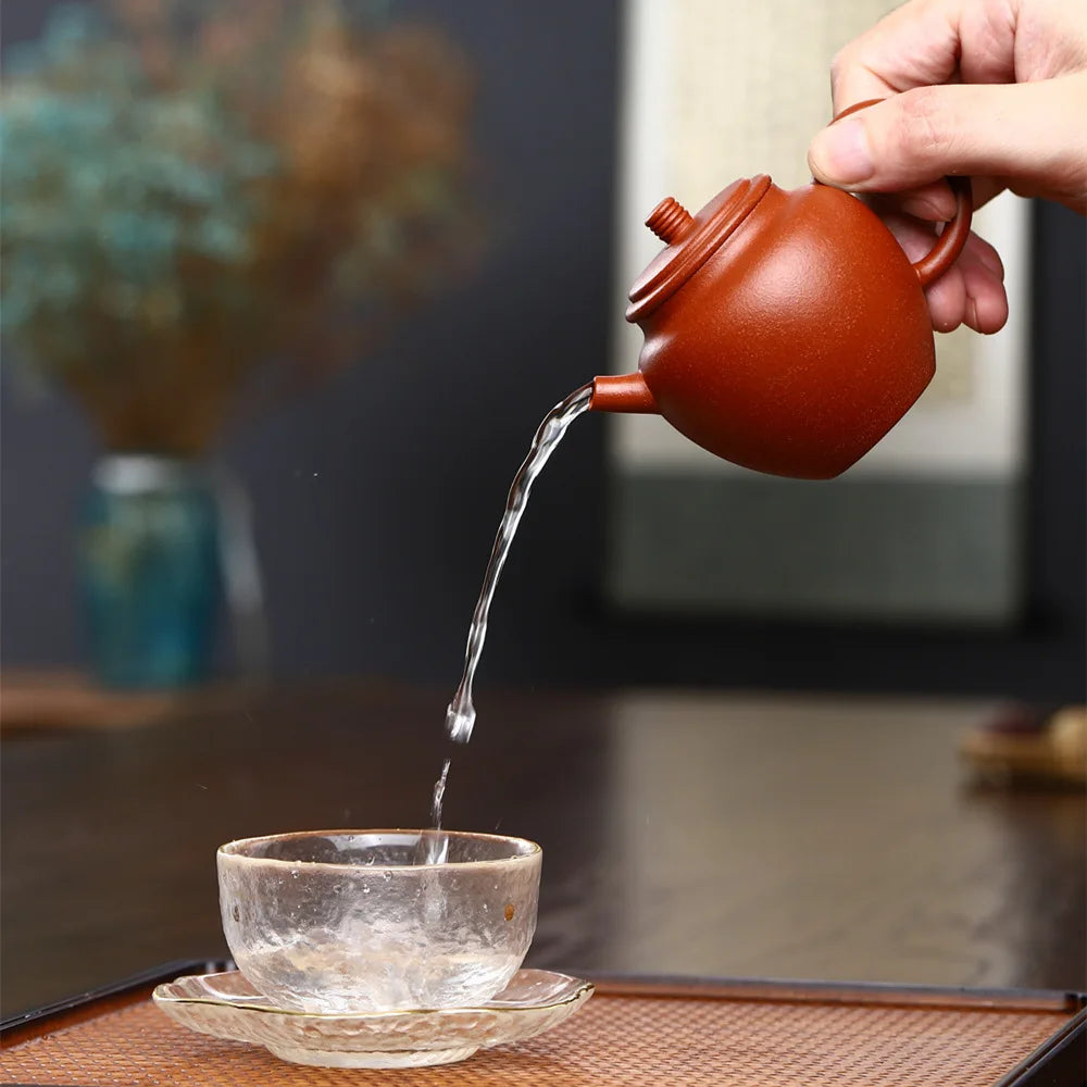 120cc Chinese teapot Yixing Purple Clay Teapot Handmade Raw Ore Dahongpao Multi-cai Pot Kung Fu Tea Set Yixing teapot