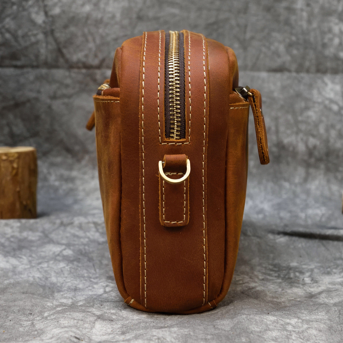 Genuine Crazy Horse Cowhide Clutch Bag for Men and Women, Vintage Storage Pouch, Top Layer Leather Shoulder Crossbody Purse for Ladies and Gentlemen