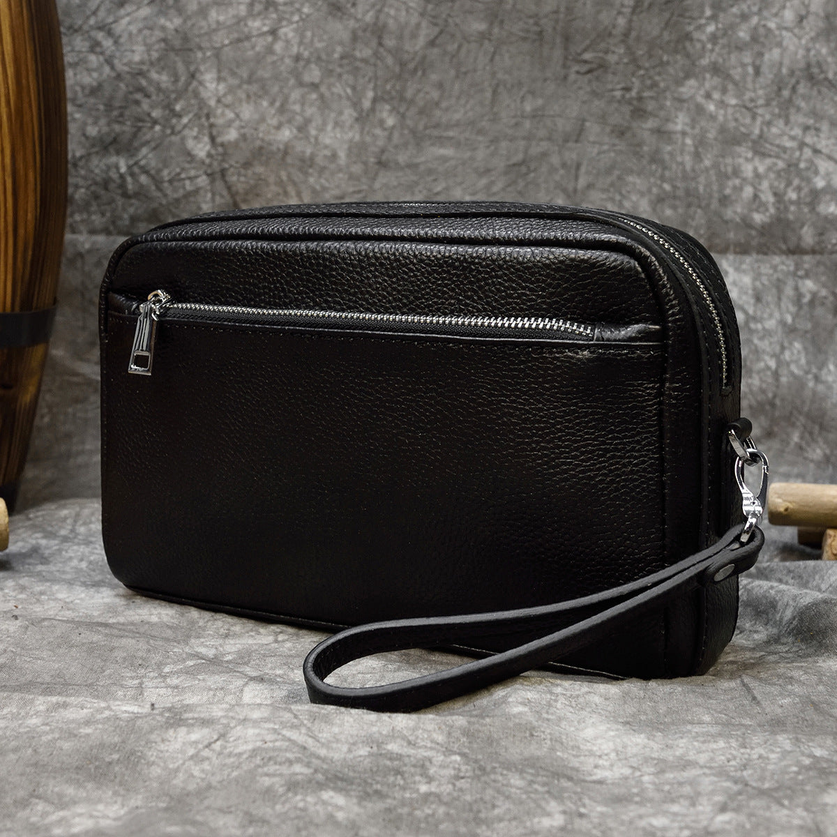 Genuine Crazy Horse Cowhide Clutch Bag for Men and Women, Vintage Storage Pouch, Top Layer Leather Shoulder Crossbody Purse for Ladies and Gentlemen