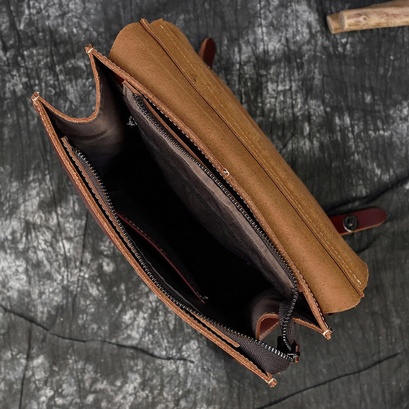 Genuine Leather 2-in-1 Backpack, Top Handle Shoulder Daypack, Unisex Cowhide School Work Bag for Men and Women
