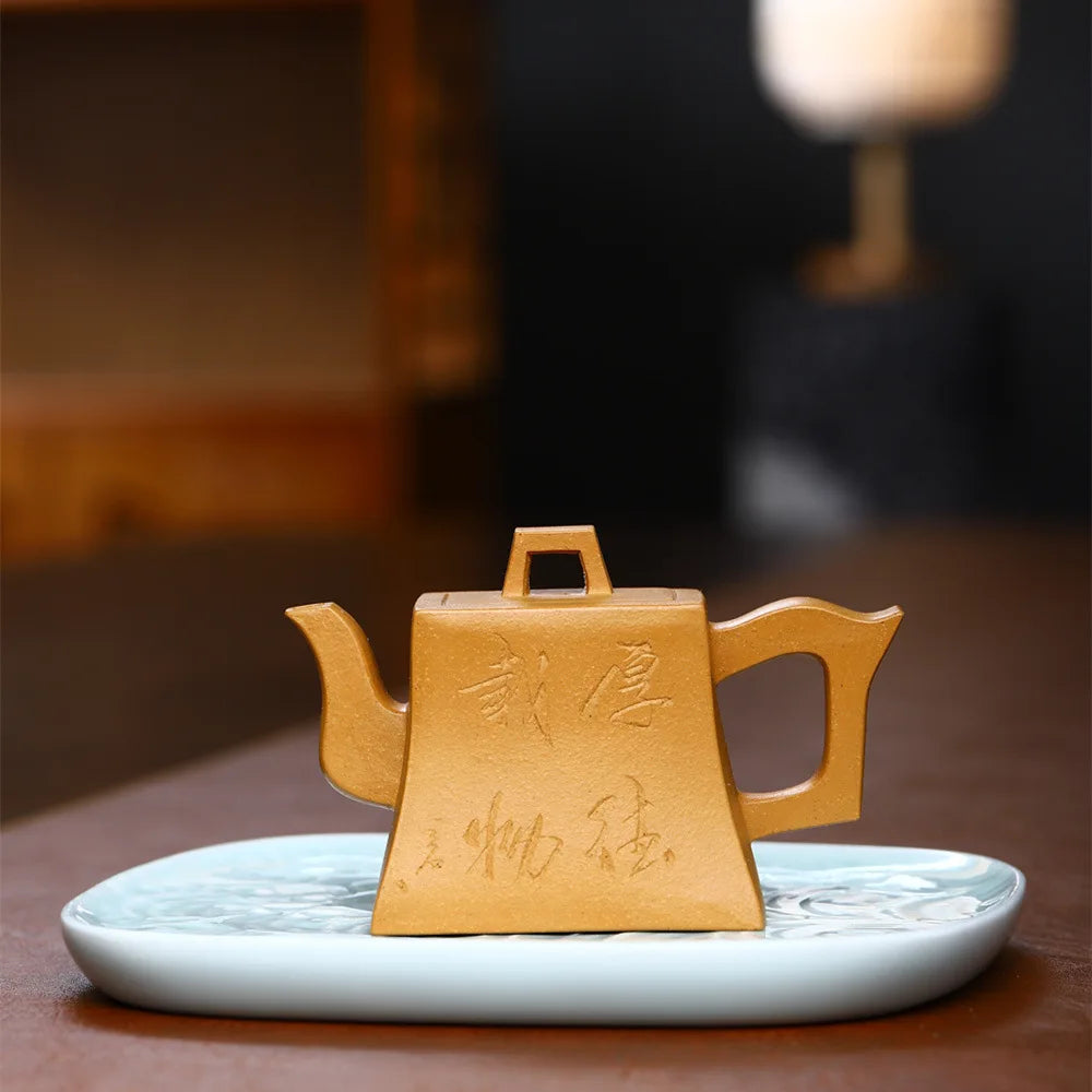 130cc  Authentic Yixing Purple Clay Teapots Famous Handmade Tea Pot Raw Ore Bean Sand Kettle Chinese Zisha Tea Set Teaware