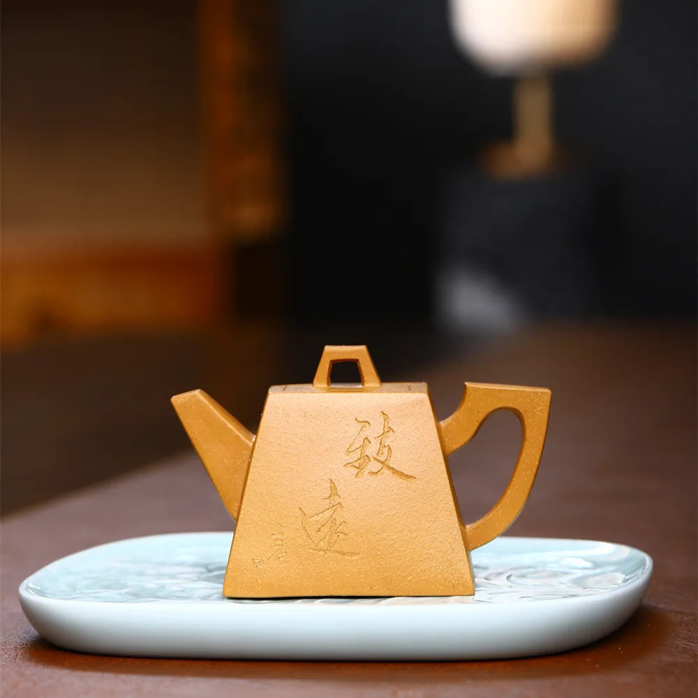 130cc  Authentic Yixing Purple Clay Teapots Famous Handmade Tea Pot Raw Ore Bean Sand Kettle Chinese Zisha Tea Set Teaware