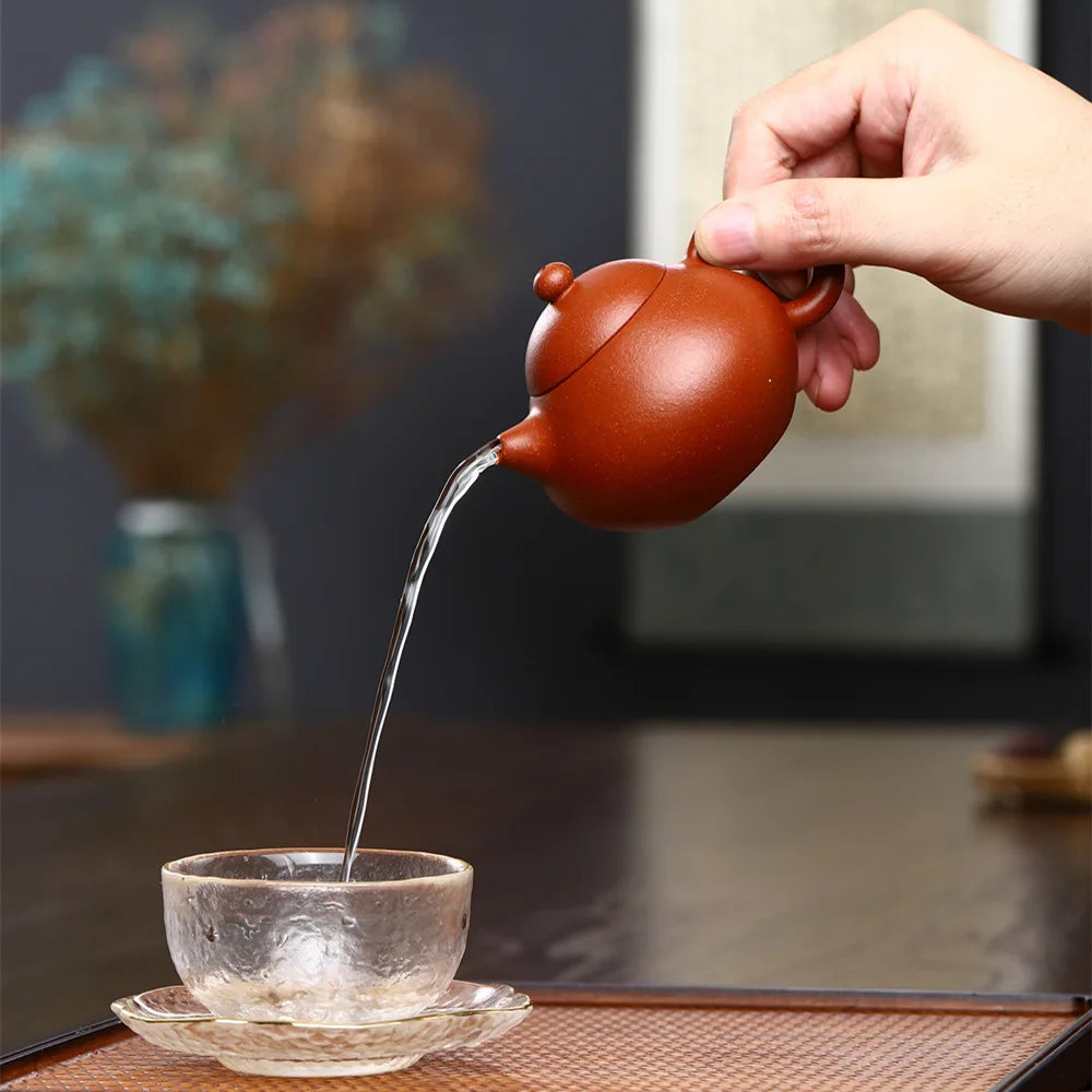 130ml Authentic Yixing Purple Clay Teapot Raw Ore Zhu Mud Home Tea Pot Zisha Filter Beauty Tea Kettle Chinese Teaware Supplies