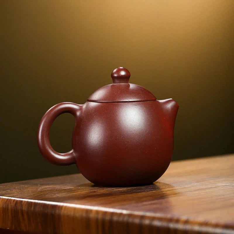 130ml Chinese Yixing Famous Purple Clay Teapots Handmade Dragon Egg Tea Pot Raw Ore Purple Zhu Mud Kettle Zisha Tea Set Teaware