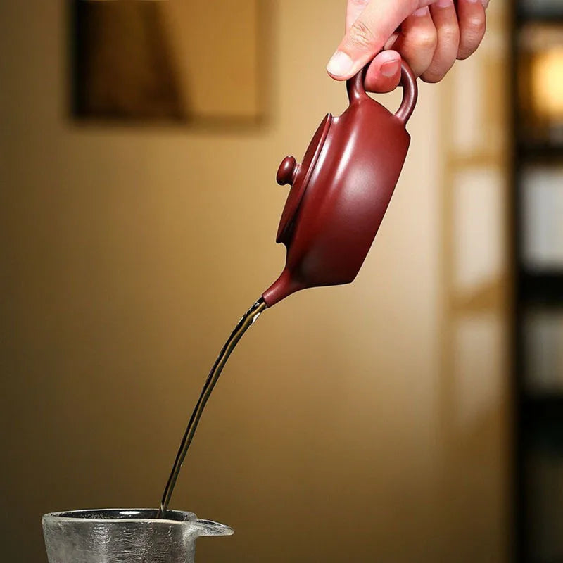 130ml Yixing Purple Clay Teapot Handmade Dahongpao Filter Tea Pot Authentic Raw Ore Zisha Tea Maker Chinese Teaware Accessories