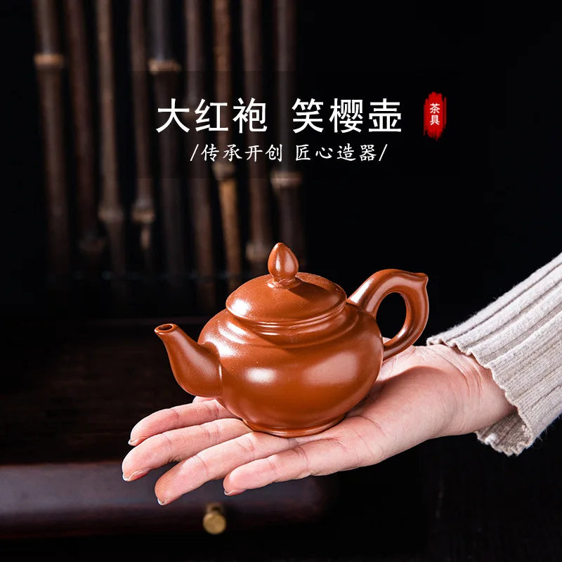 140cc Purple Clay Teapot Zhu Mud Small Capacity Tea Pot Chinese Tea Ceremony Accessories Customized Home Tea Set Decoration