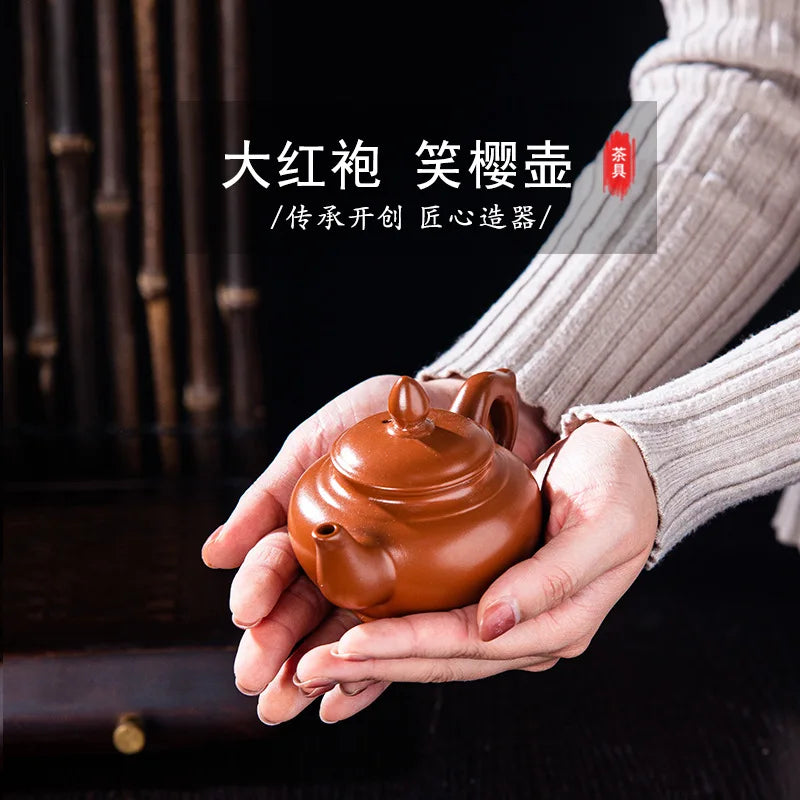 140cc Purple Clay Teapot Zhu Mud Small Capacity Tea Pot Chinese Tea Ceremony Accessories Customized Home Tea Set Decoration