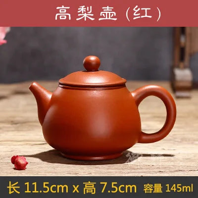 140cc Yixing Zisha Teapot Chinese Handmade Kungfu Tea Kettle Purple Clay Home Decor Pottery Teaware Set Tea Ceremony
