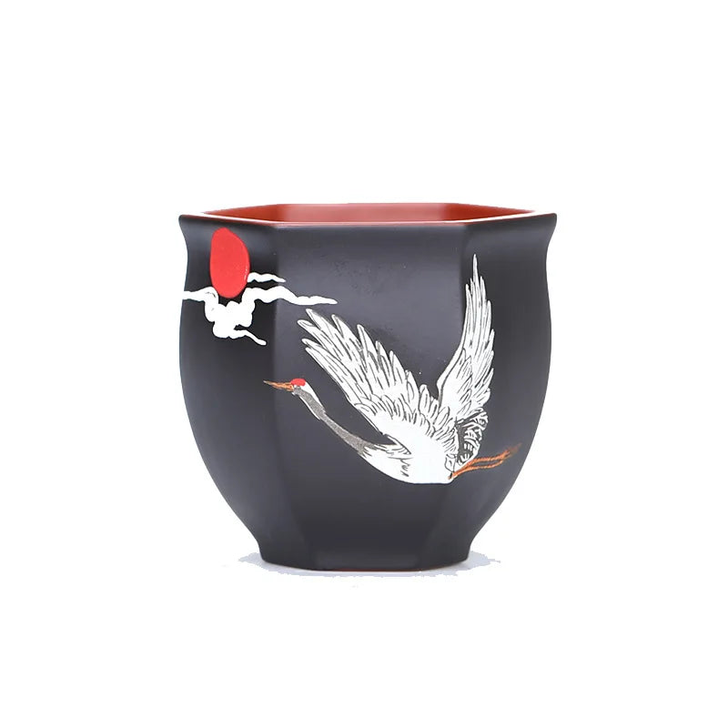 140ml YiXing Purple Clay Tea Cup China Kung Fu Tea Set Large Tea Cup Oolong Tea Pu'er Tea Tea Cup