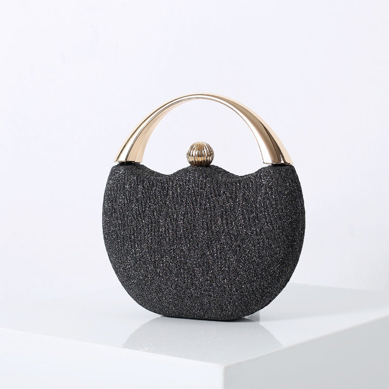 Chic Vintage Glitter Arc Evening Bag for Women, A Beaded Top-Handle Banquet Purse Perfect for Weddings Parties & Formal Dresses