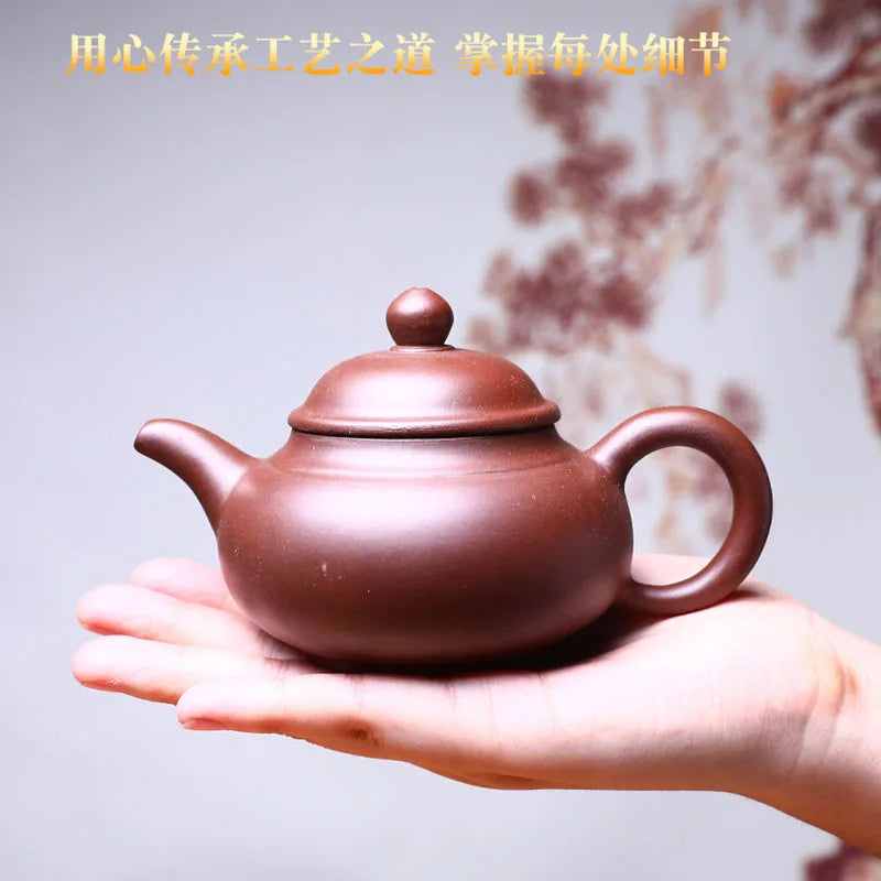 150cc Yixing Handmade Yixing clay teapot Raw Mineral Mud Dragon Blood Sand Tea Pot Kung Fu Tea Set Chinese Tea Pot