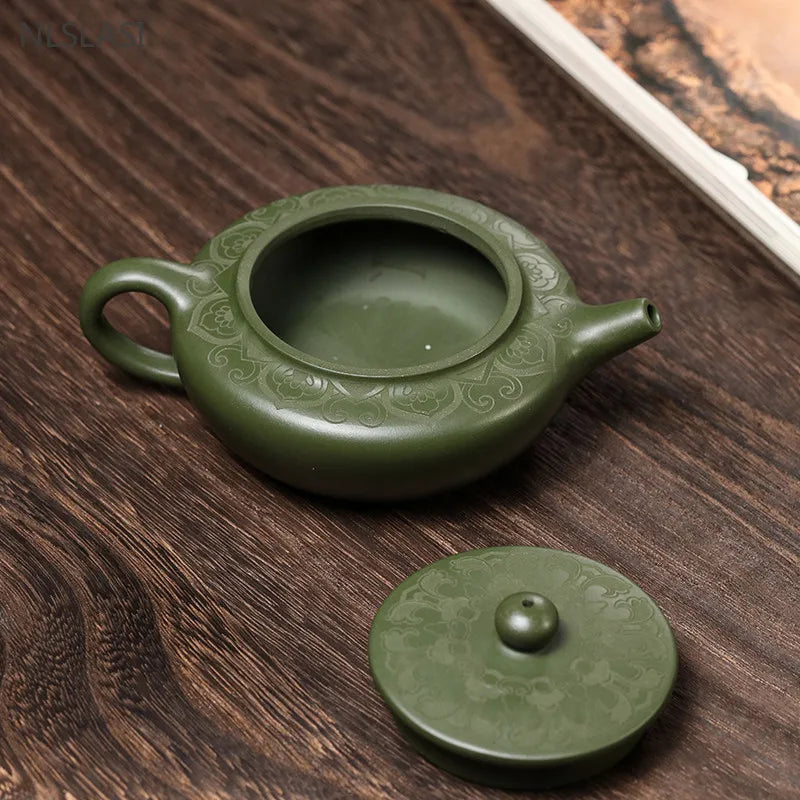 150ml Antique Yixing Purple Clay Teapot Raw Ore Green Mud Filter Tea Infuser Handmade Beauty Tea Pot Chinese Zisha Teaware