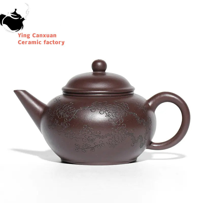 150ml Chinese Yixing Purple Clay Teapots Famous Artists Handmade Tea Pot Raw Ore Old Purple Mud Kettle Zisha Tea Set Teaware
