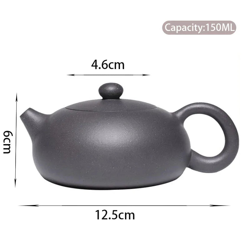 150ml Yixing Raw Ore Purple Clay Teapots Chinese Famous Artists Handmade Bian Xishi Tea Pot Beauty Kettle Zisha Tea Set Teaware