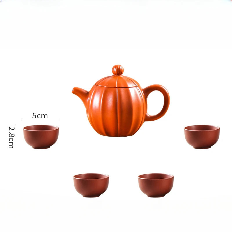 150mlml Chinese Yixing Purple Clay Tea Pot Raw Ore Zhu Mud Beauty Tea Infuser Handmade Filter Teapot Tradition Zisha Tea Set