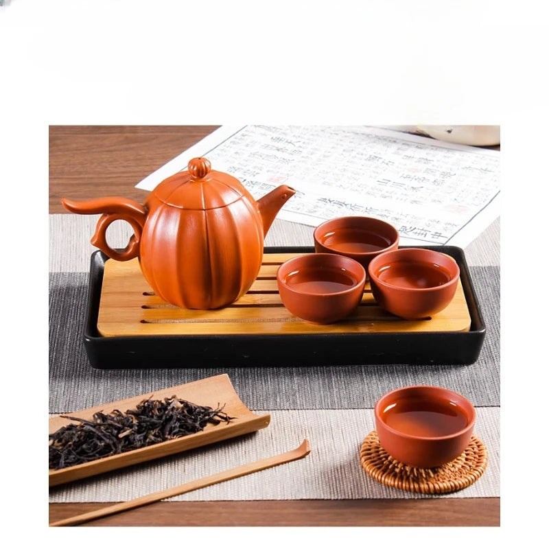 150mlml Chinese Yixing Purple Clay Tea Pot Raw Ore Zhu Mud Beauty Tea Infuser Handmade Filter Teapot Tradition Zisha Tea Set