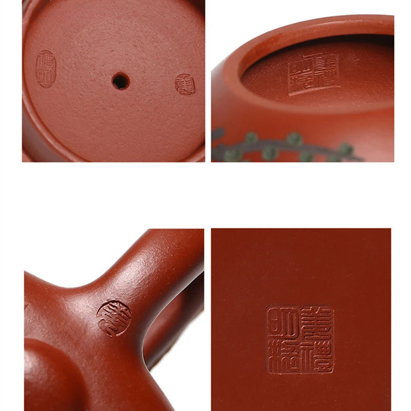 160ml Antique Yixing Purple Clay Tea Pot Handmade Dahongpao Stone Scoop Teapot Chinese Beauty Filter Tea Infuser Zisha Teaware