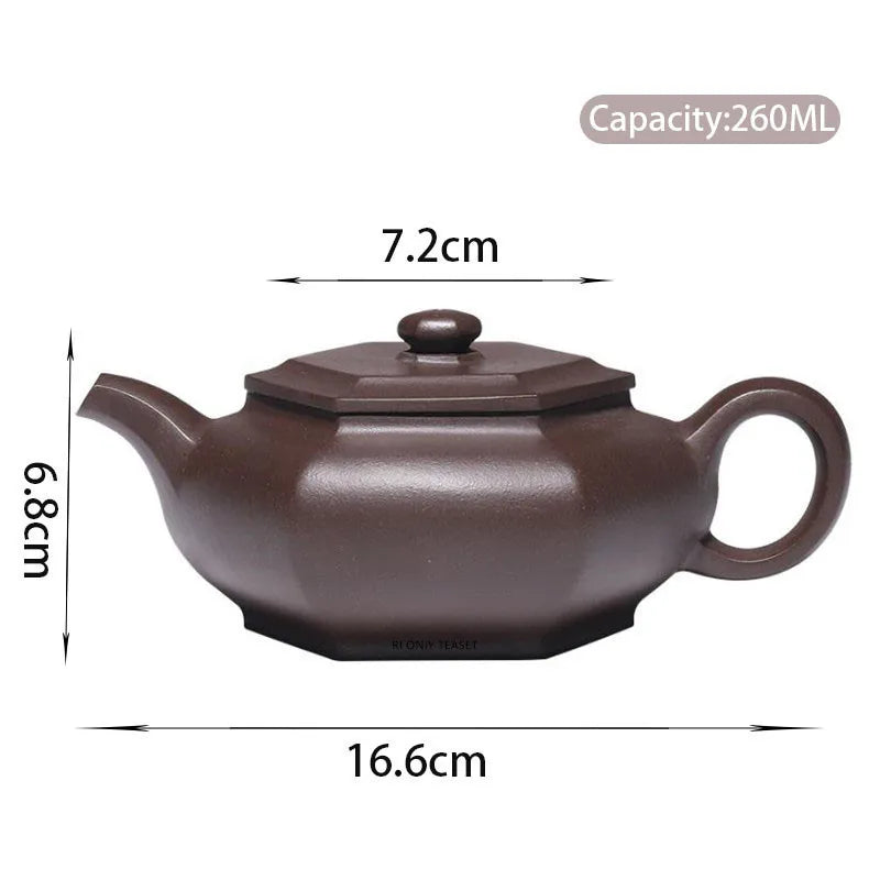 160ml Chinese Yixing Purple Clay Teapots Famous Artists Handmade Tea Pot Raw Ore Dahongpao Mud Kettle Zisha Tea Set Teaware