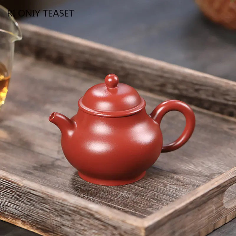 160ml Chinese Yixing Purple Clay Teapots Famous Artists Handmade Tea Pot Raw Ore Dahongpao Mud Kettle Zisha Tea Set Teaware