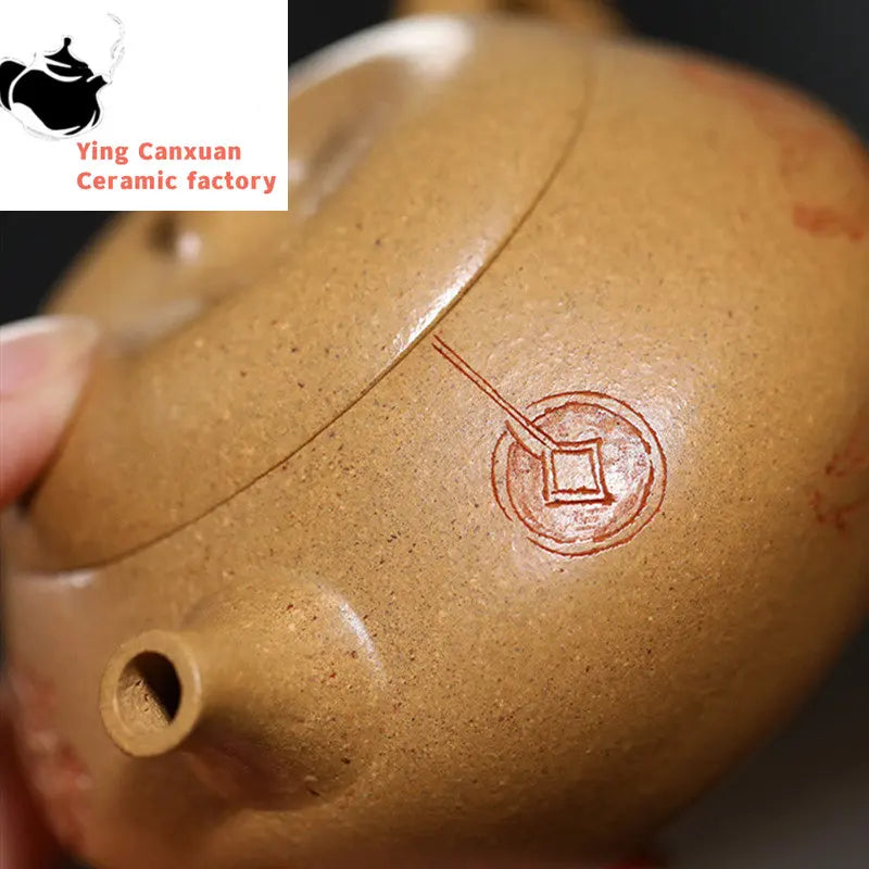 160ml Chinese Yixing Purple Clay Teapots Handmade Tea Pot Raw Ore Section Mud Kettle High-end Zisha Tea Set Tea Ceremony Gifts