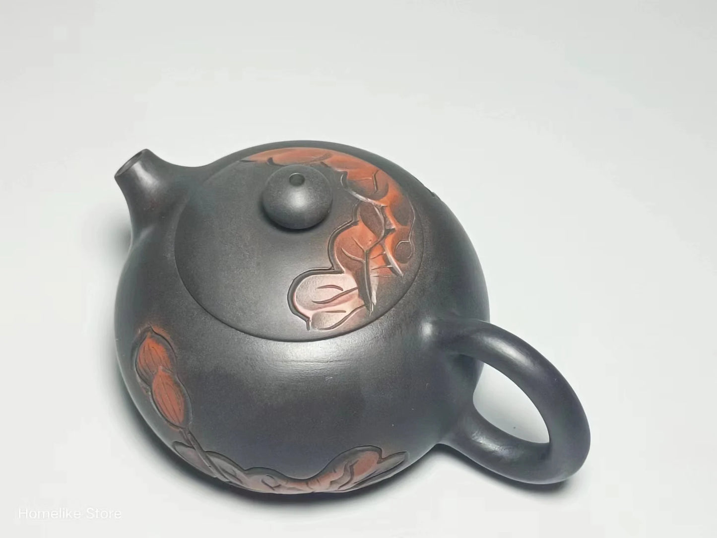 160ml Jianshui Pure Handmade Teapot Lotus Flower Carving Tea Pot(Not Yixing Zisha) Kung Fu Tea Set Drinkware Tea Ceremony