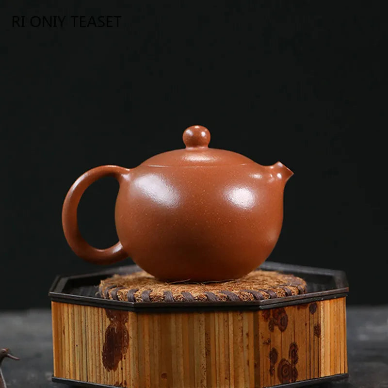 170ml Chinese Yixing Traditional Purple Clay Teapots Beauty Kettle Famous Handmade Xishi Tea Pot Teaware Raw Ore Zisha Tea Set