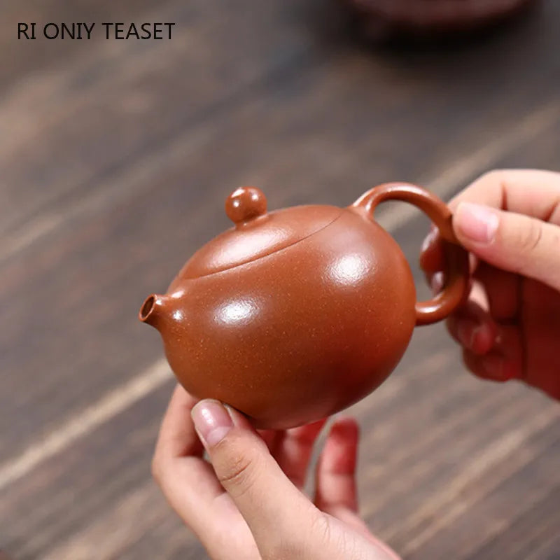170ml Chinese Yixing Traditional Purple Clay Teapots Beauty Kettle Famous Handmade Xishi Tea Pot Teaware Raw Ore Zisha Tea Set