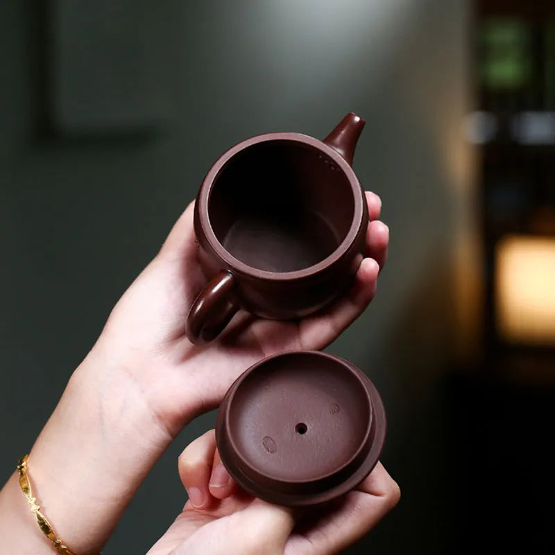 160ml Handmade Purple Mud Zisha Teapot Chinese Yixing Purple Clay Filter Beauty Tea Pot Customized Tea Set Accessories Teaware