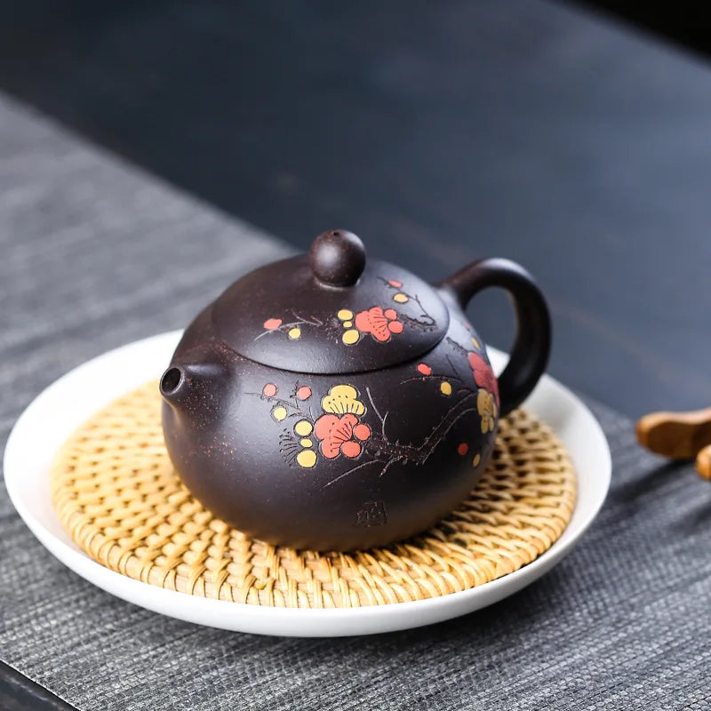 180CC Real Handmade Boutique purple Kettle Yixing Purple Clay Teapot Puer Tea Set Kung Fu shixi Zisha Teaware Tea Pot