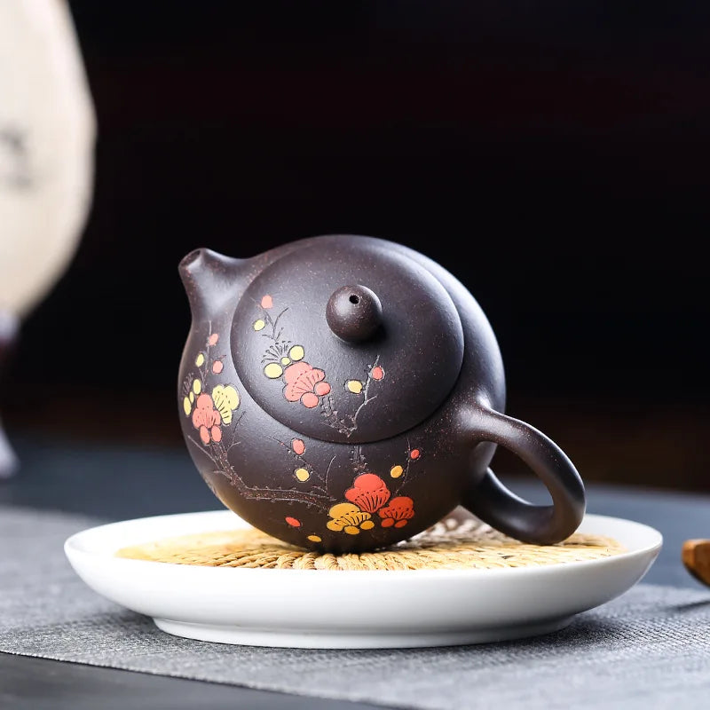 180CC Real Handmade Boutique purple Kettle Yixing Purple Clay Teapot Puer Tea Set Kung Fu shixi Zisha Teaware Tea Pot