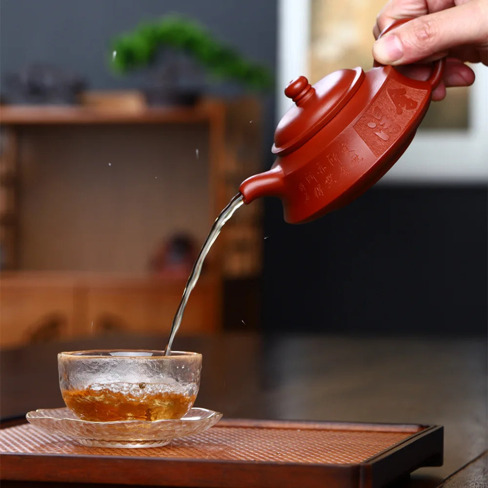 180cc Traditional Yixing Handmade Purple Clay Teapots Raw Ore Dahongpao Mud Tea Pot Kettle Chinese Zisha Teaware Tea Set