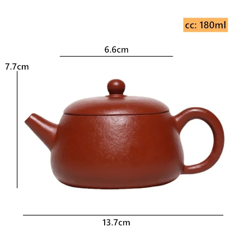 180ml Authentic Yixing Purple Clay Tea Pot Chinese Zhu Mud Filter Teaware Handmade Custom Beauty Teapot Zisha Tea Accessories