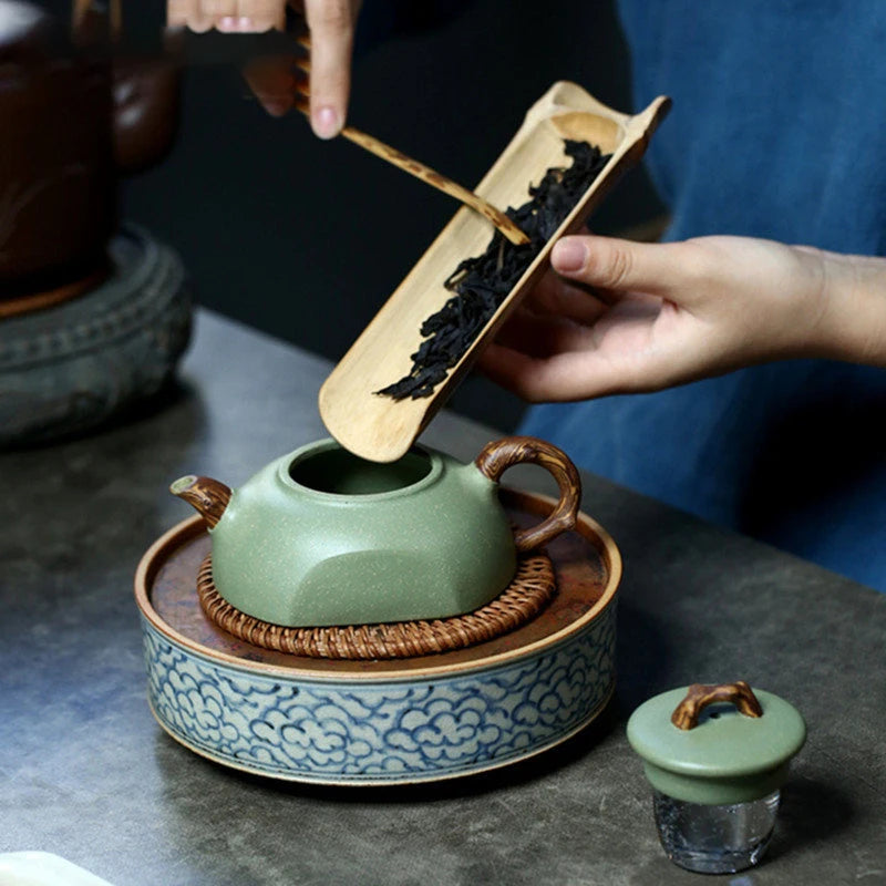 180ml Authentic Yixing Purple Clay Teapots Famous Handmade Tea Pot Raw Ore Bean Green Sand Kettle Chinese Zisha Tea Set Teaware